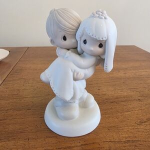 Precious Moments Bless You Two Bride and Groom Porcelain Figurine Wedding